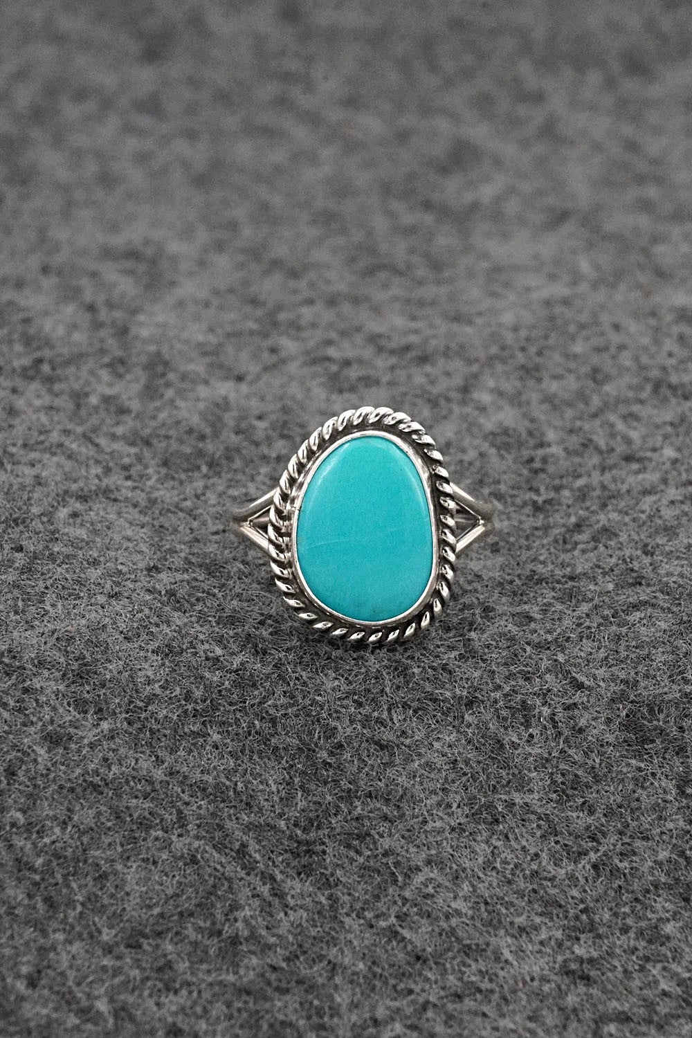 Turquoise & Sterling Silver Ring - Eugene Gruber - Size 7