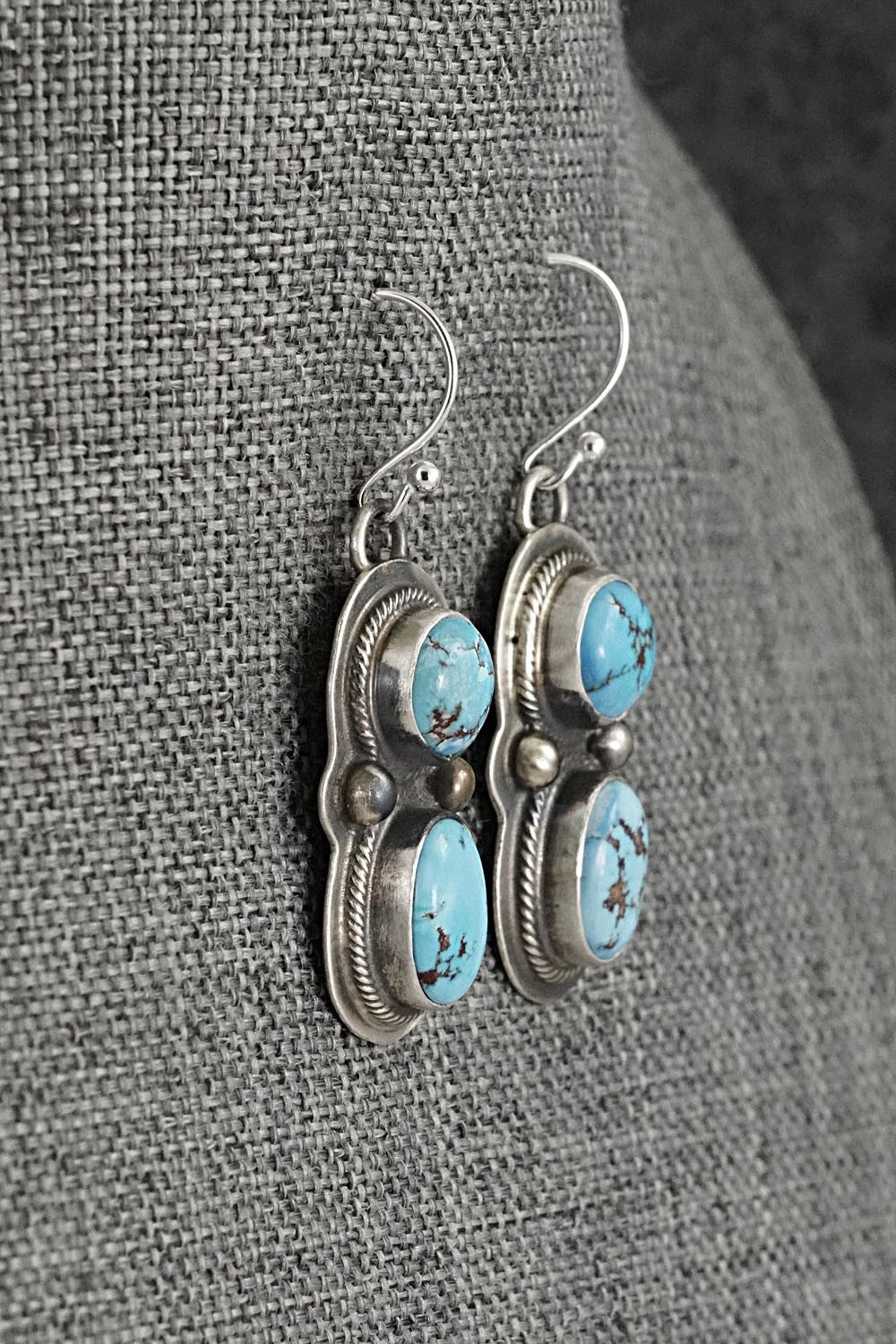 Turquoise & Sterling Silver Necklace and Earrings Set - Kathleen Livingston