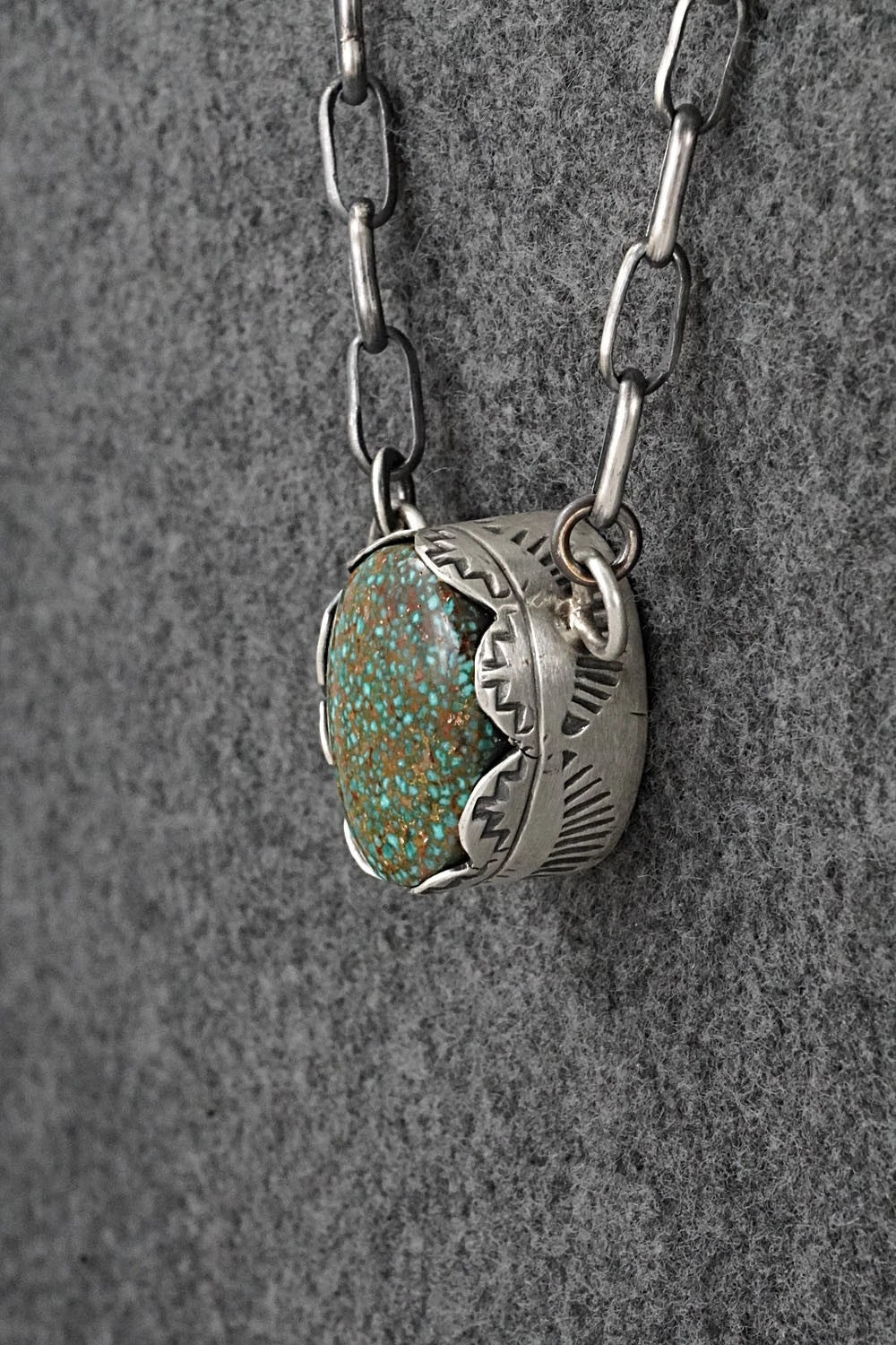 Turquoise & Sterling Silver Necklace - Paul Livingston
