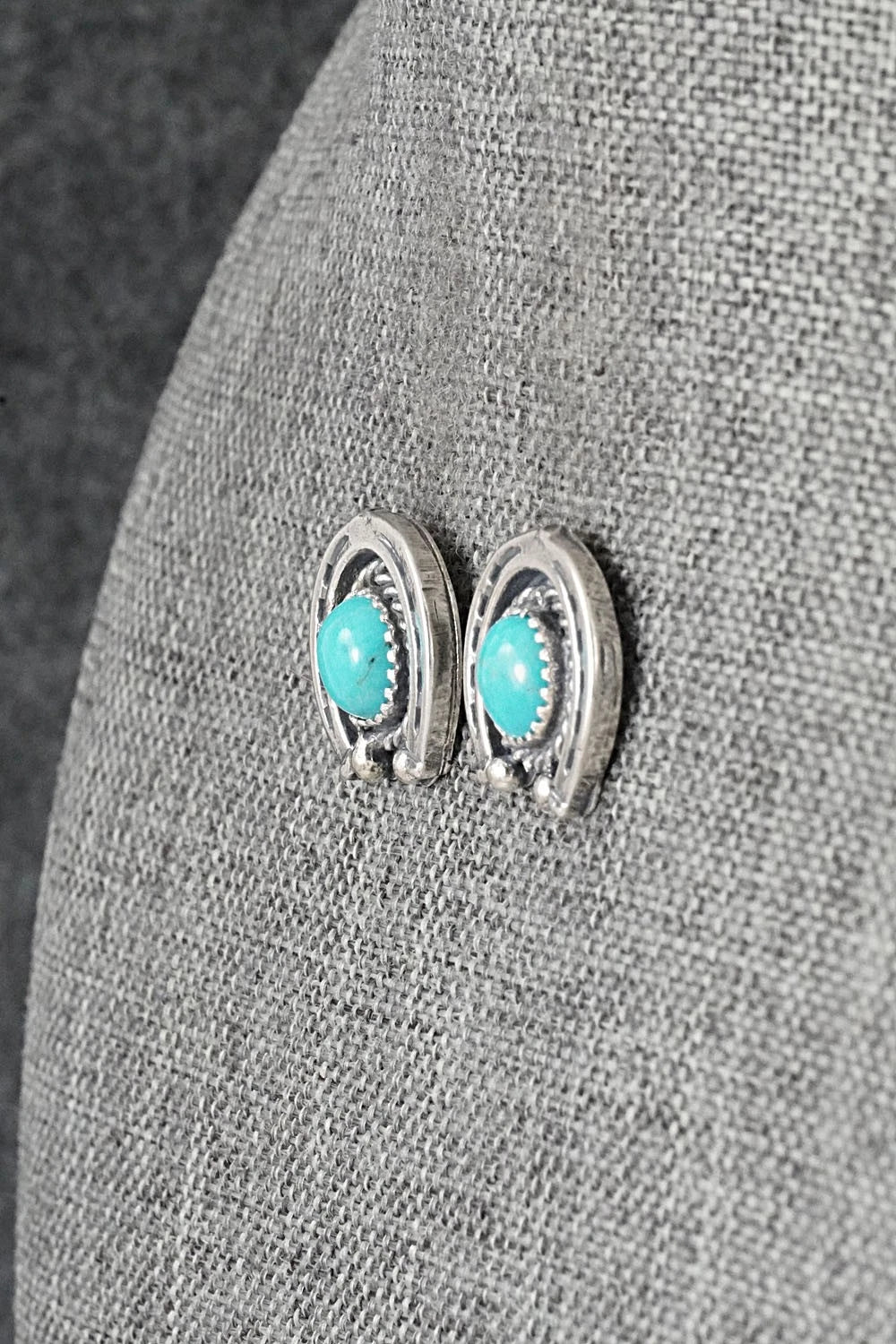 Turquoise & Sterling Silver Earrings - Annette Chiquito