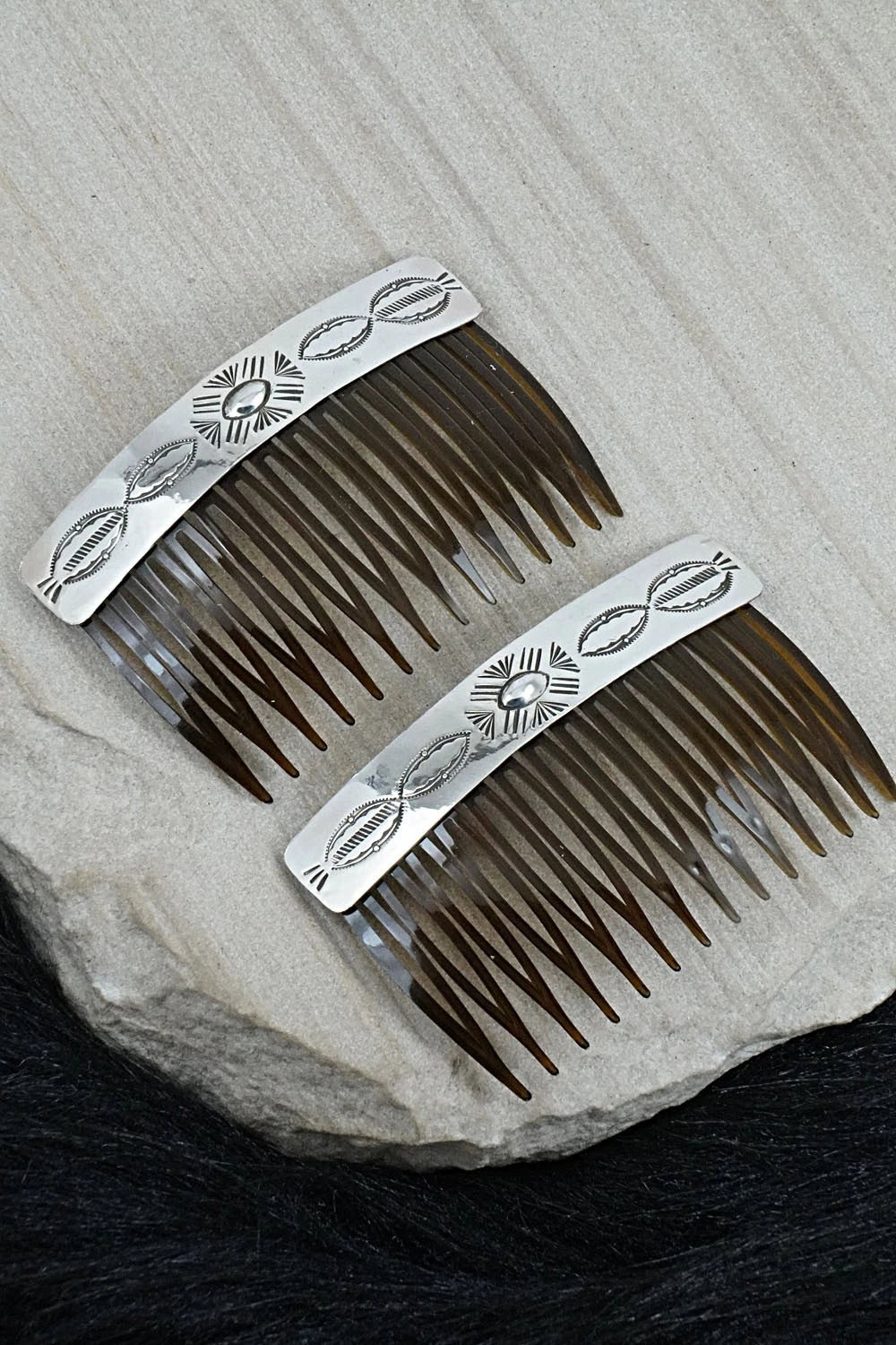 Sterling Silver Hair Combs - Bertha Begay
