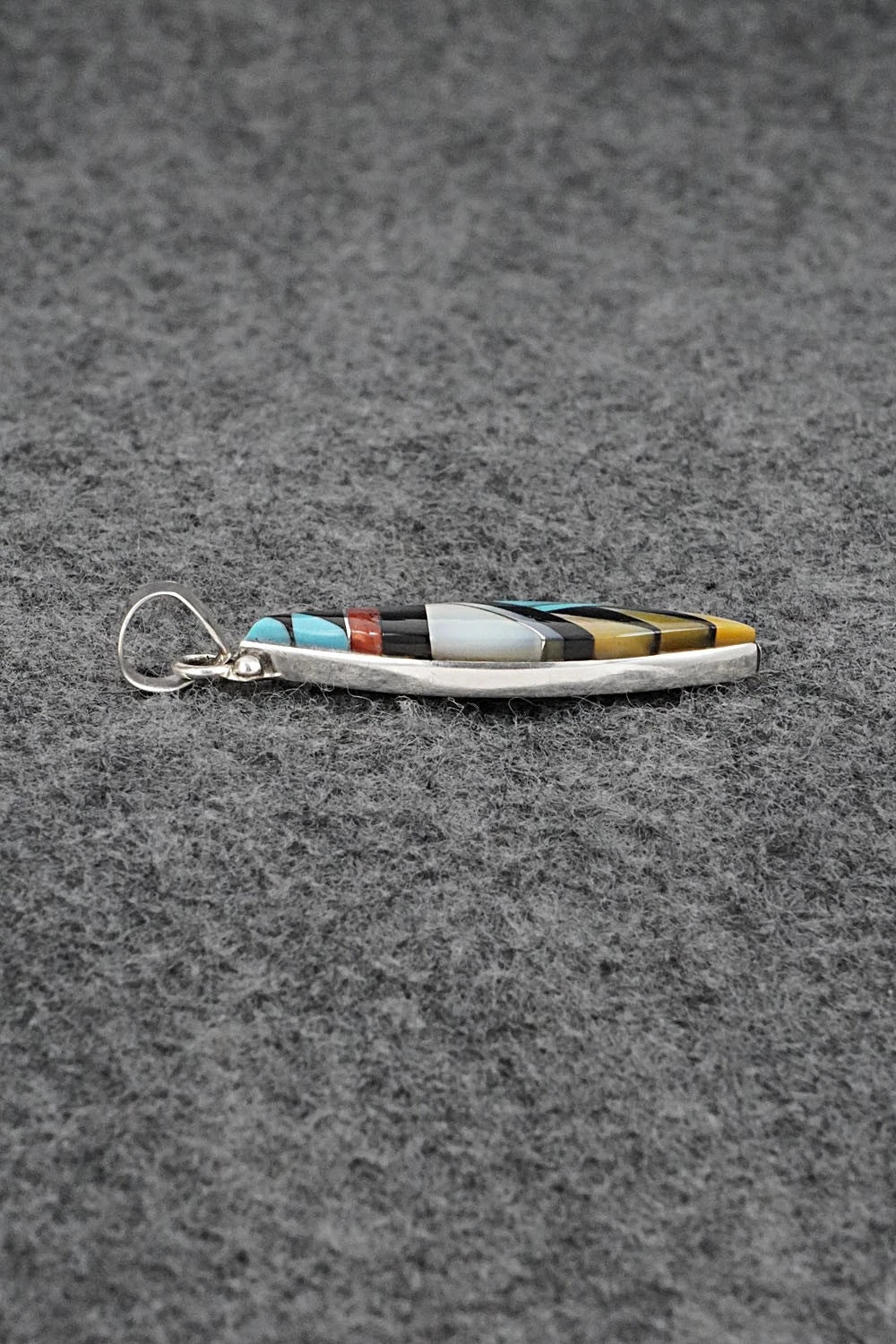 Multi-Stone & Sterling Silver Pendant - Cleo Kallestewa