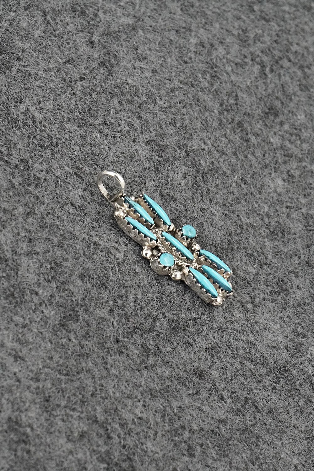 Turquoise and Sterling Silver Pendant - Arven Pablito