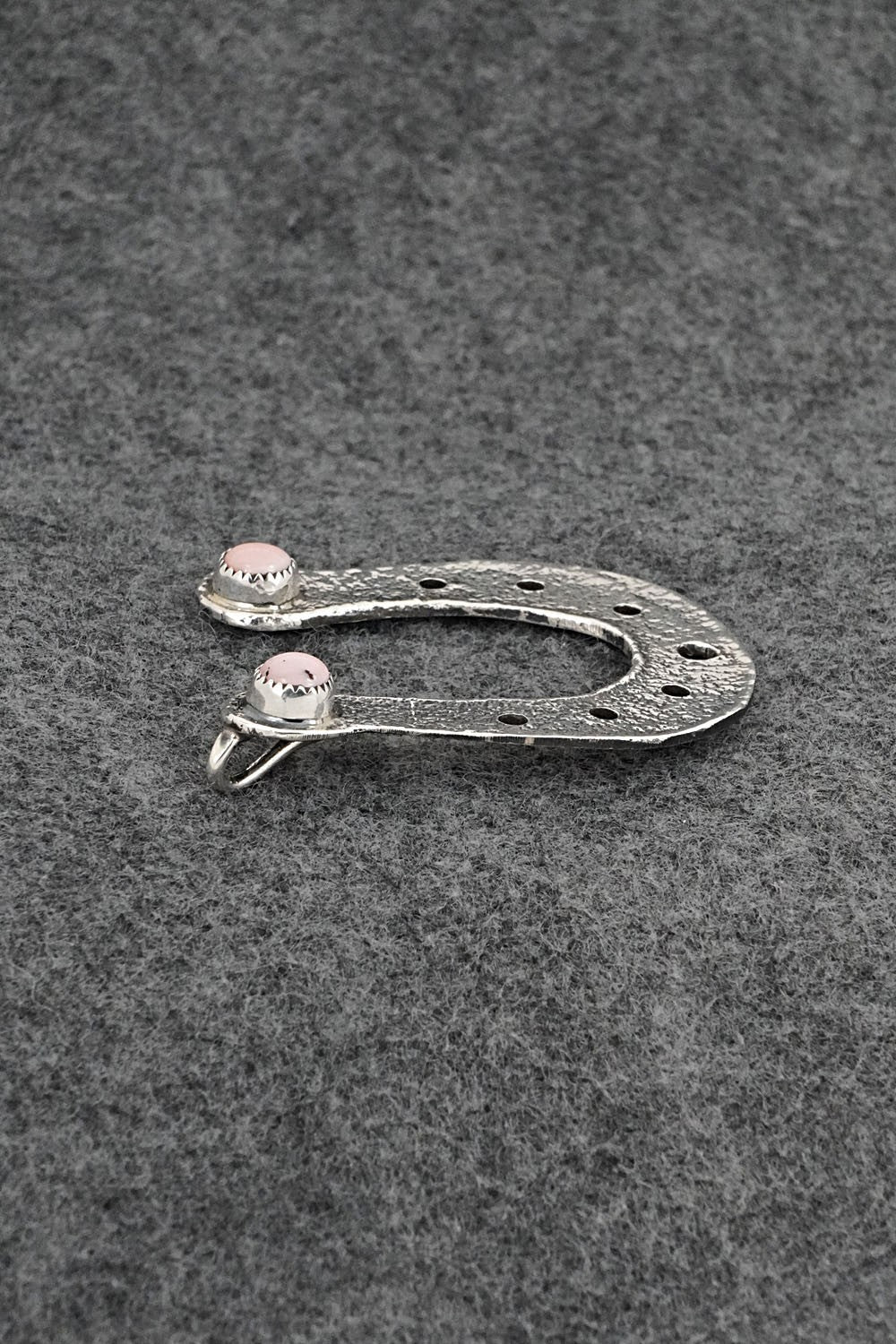Pink Conch & Sterling Silver Pendant - Darius Arviso