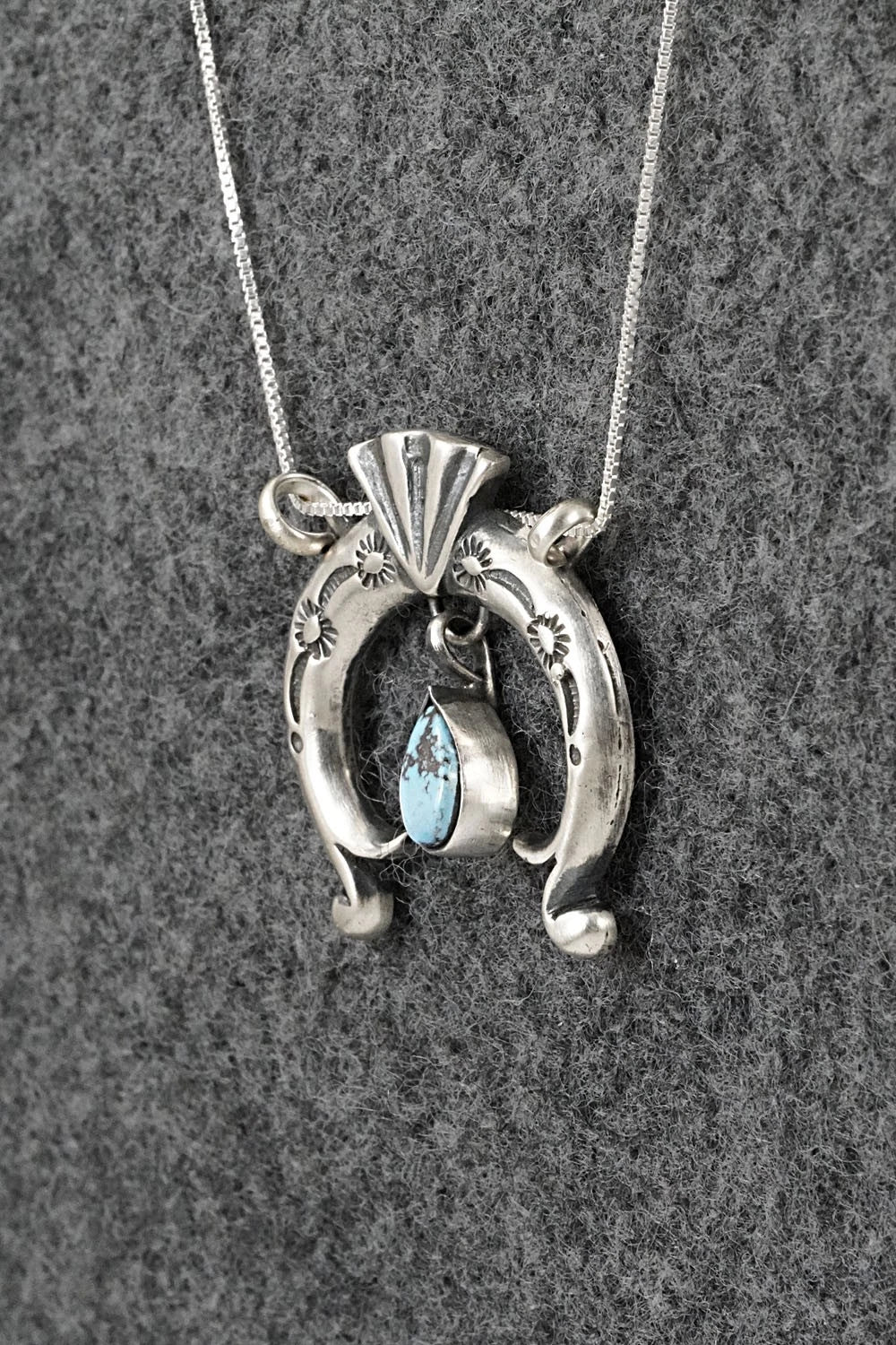 Turquoise & Sterling Silver Necklace - Gary Shorty