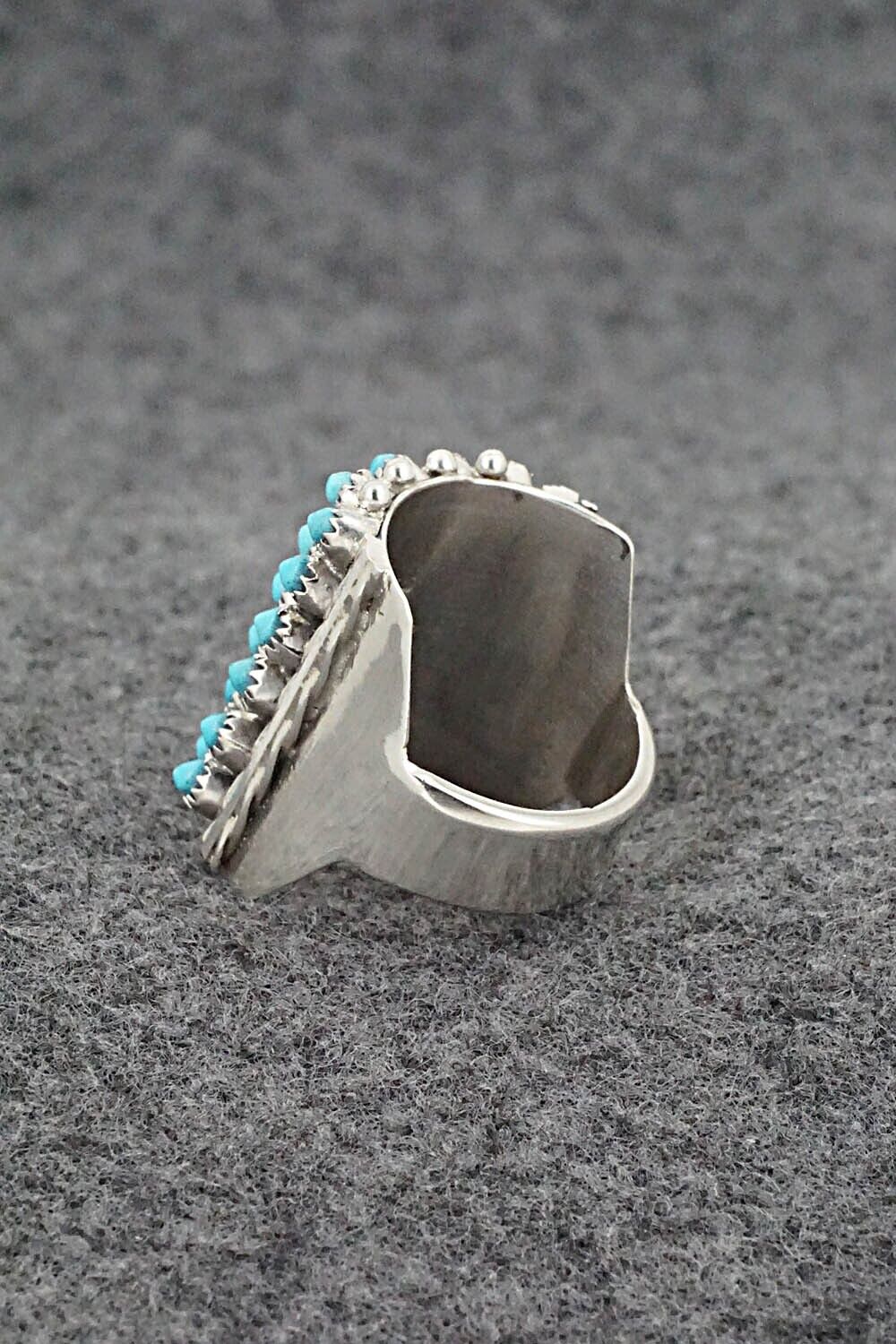 Turquoise & Sterling Silver Ring - Stephen Haloo - Size 7