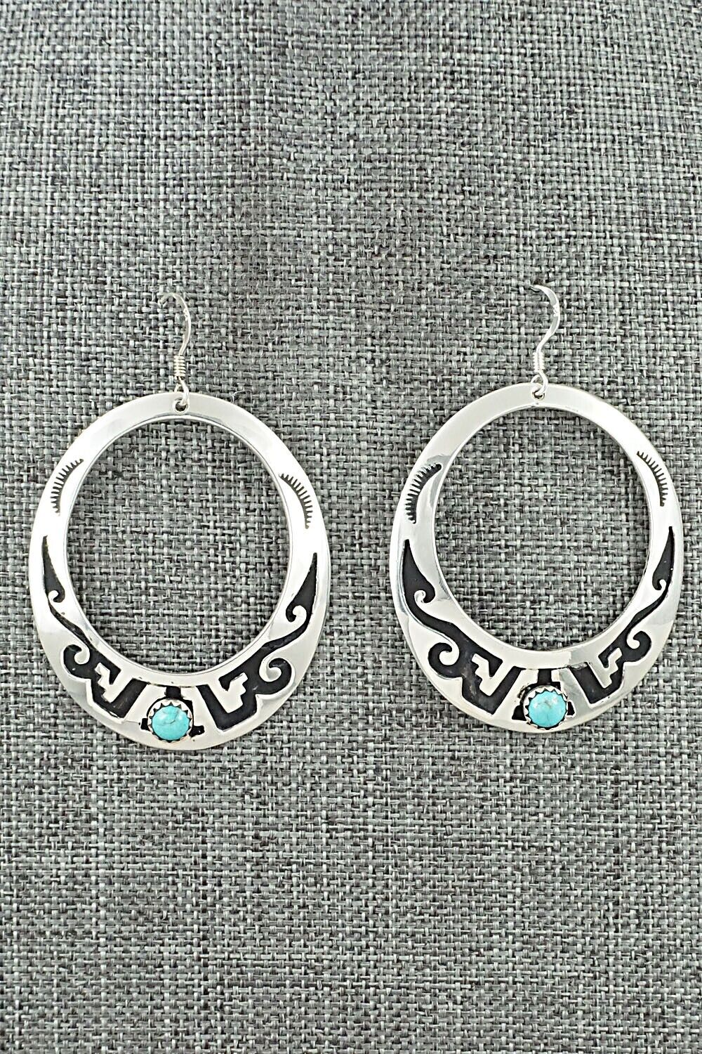 Turquoise & Sterling Silver Earrings - Rosita Singer