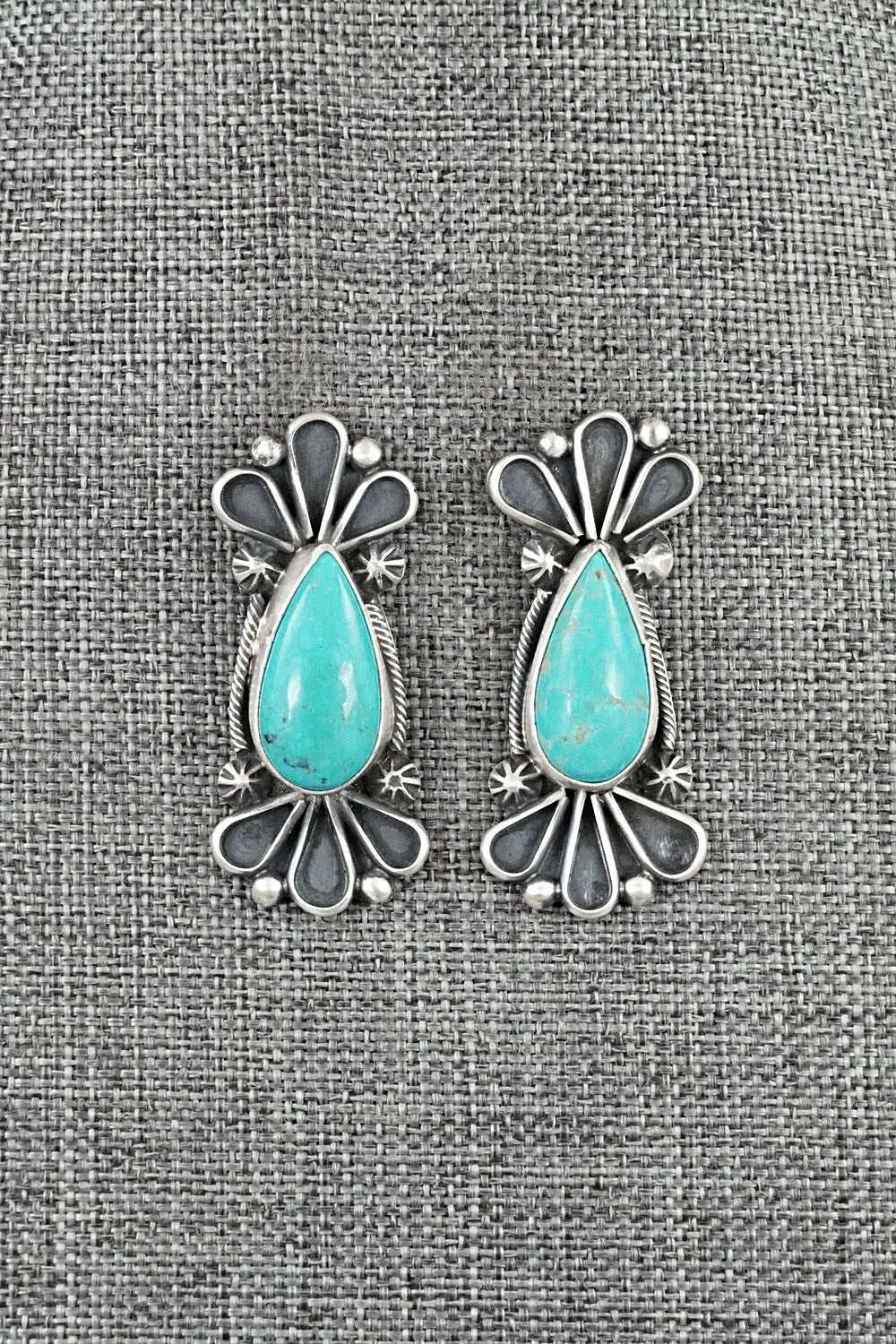 Turquoise & Sterling Silver Earrings - Bobby Johnson