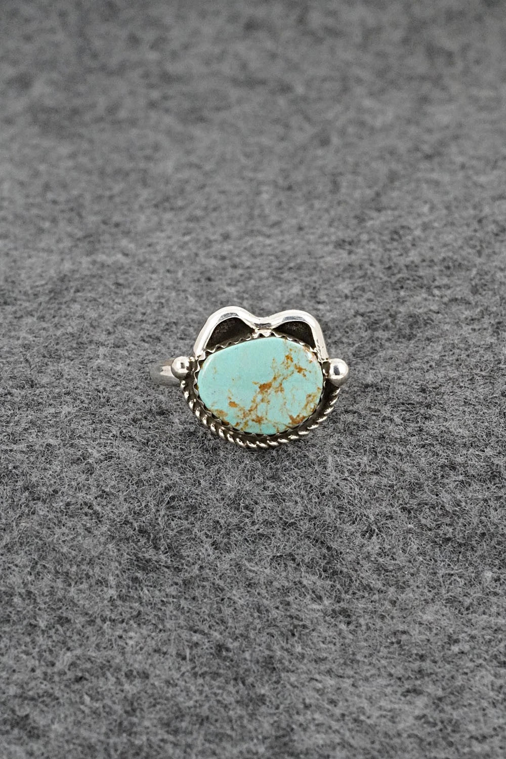 Turquoise & Sterling Silver Ring - Priscilla Reeder - Size 8