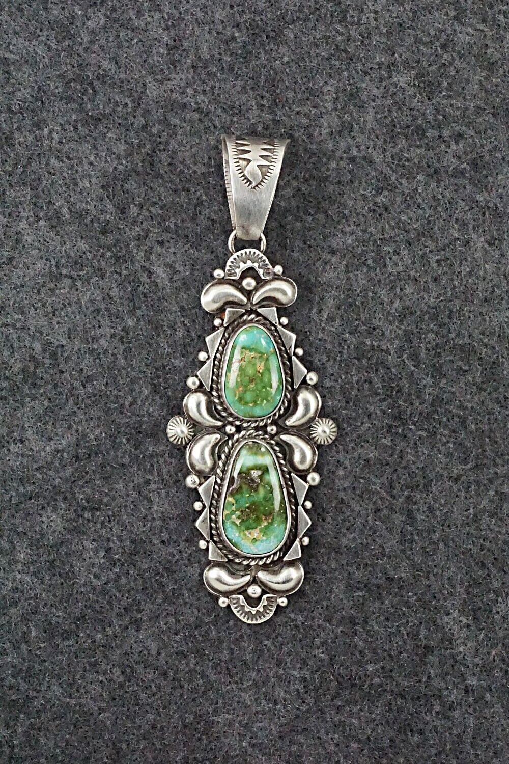 Turquoise and Sterling Silver Pendant - Derrick Gordon