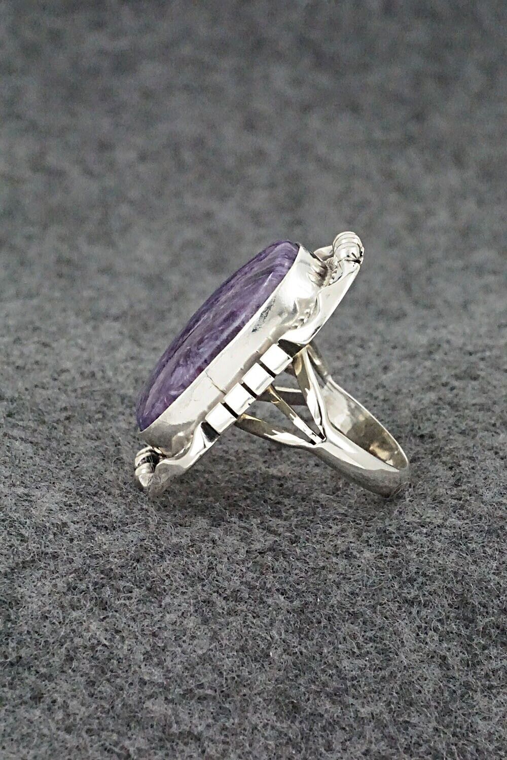 Charoite & Sterling Silver Ring - Samuel Yellowhair - Size 6