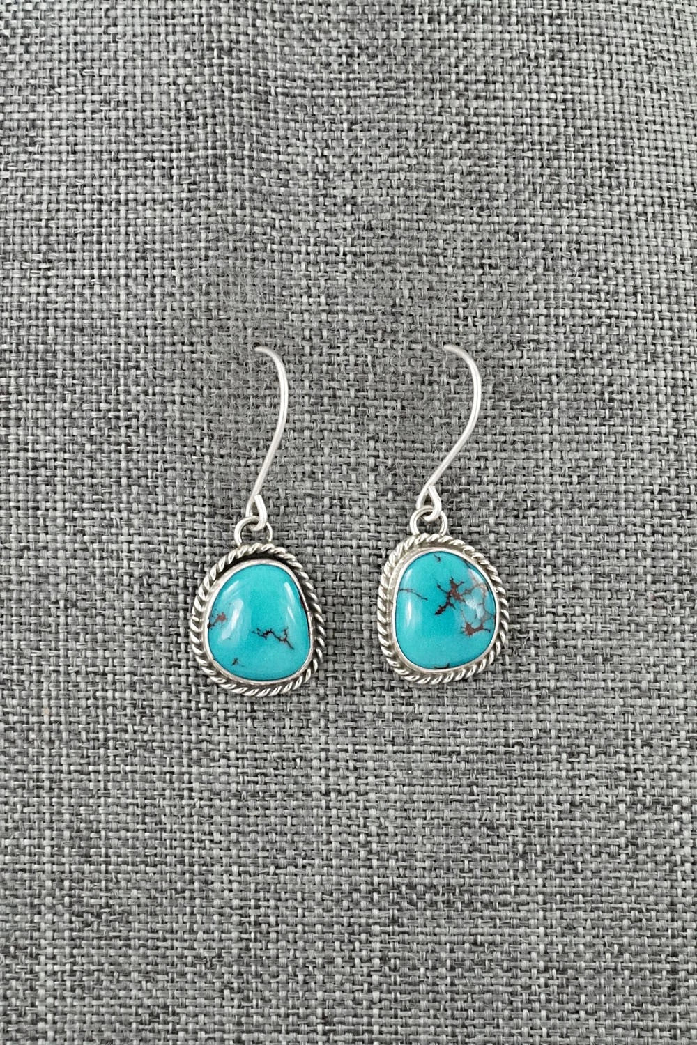 Turquoise & Sterling Silver Earrings - Eugene Gruber