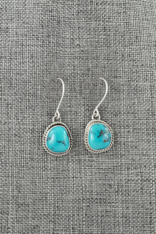 Turquoise & Sterling Silver Earrings - Eugene Gruber