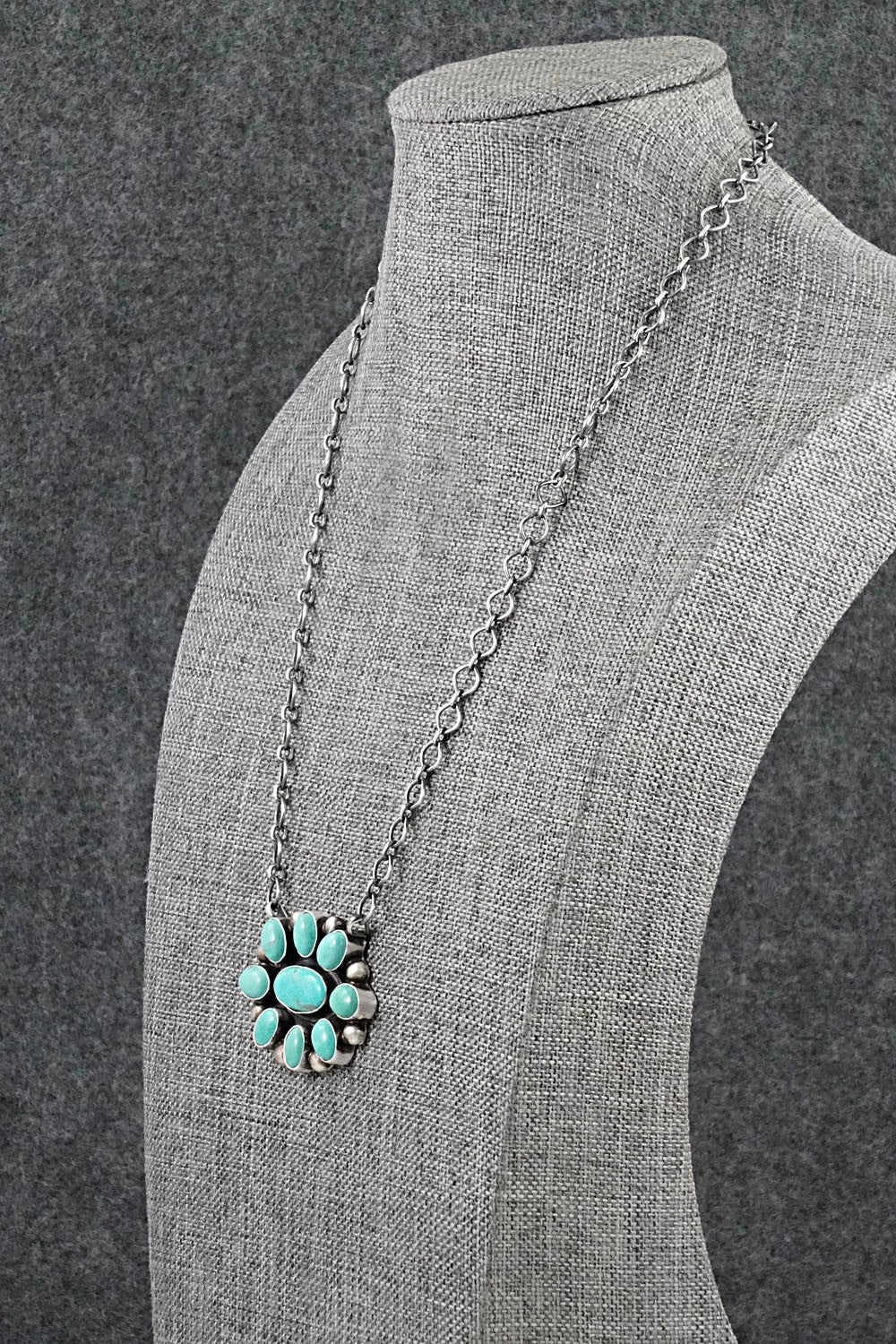 Turquoise & Sterling Silver Necklace - Kathleen Livingston