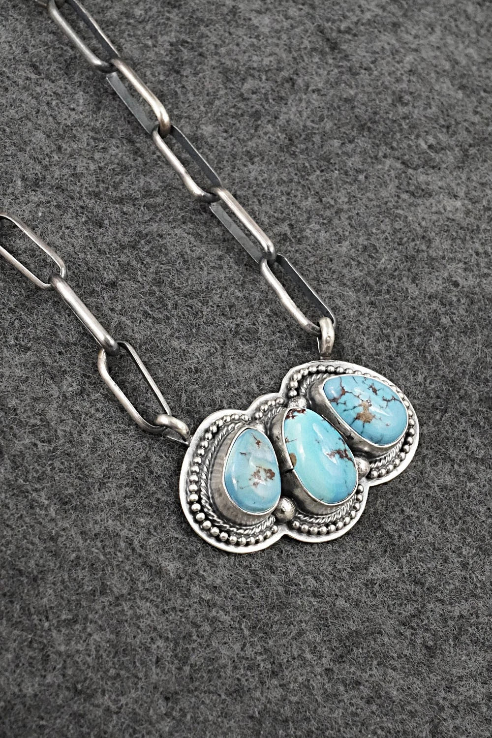 Turquoise & Sterling Silver Necklace - Darrin Livingston