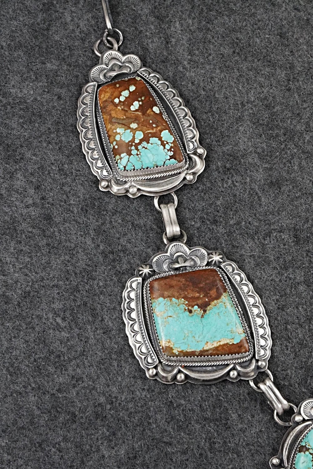 Turquoise & Sterling Silver Necklace and Earrings Set - Randy Boyd
