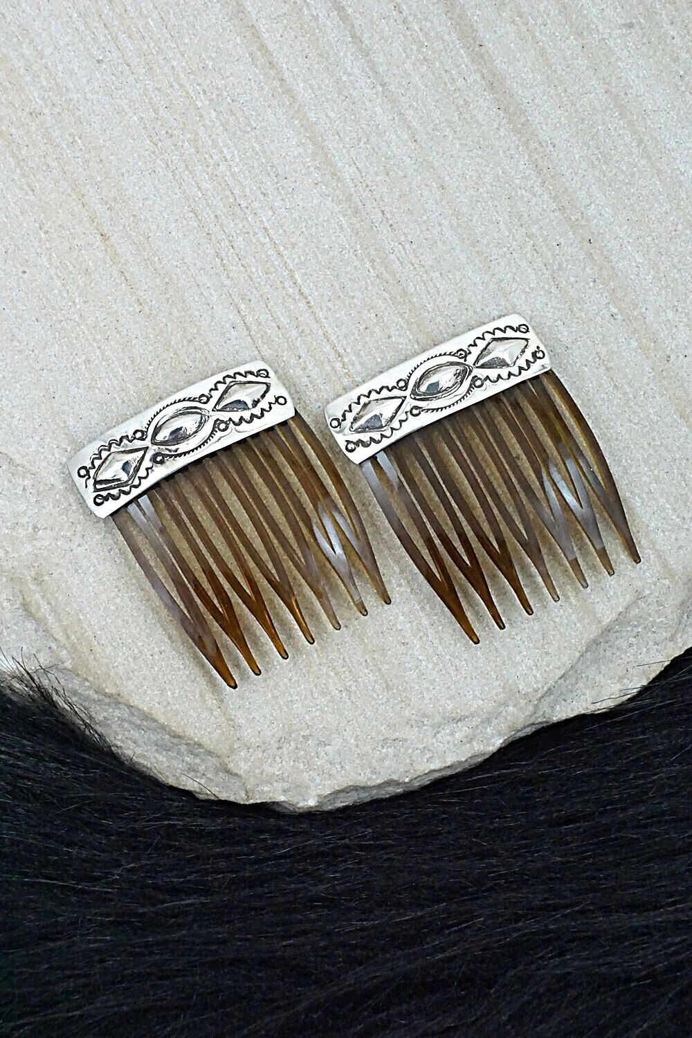 Sterling Silver Hair Combs - Jennie Blackgoat