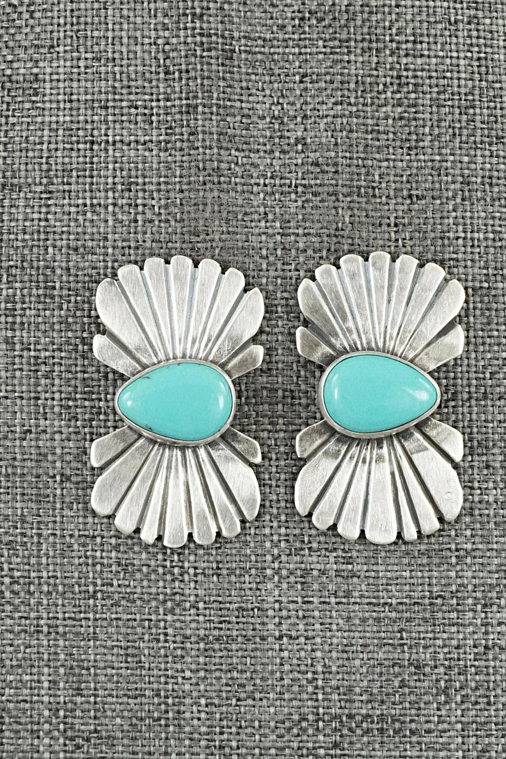 Turquoise & Sterling Silver Earrings - Mark Yazzie