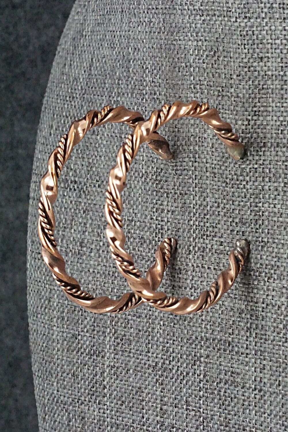 Copper Hoop Earrings - Elaine Tahe