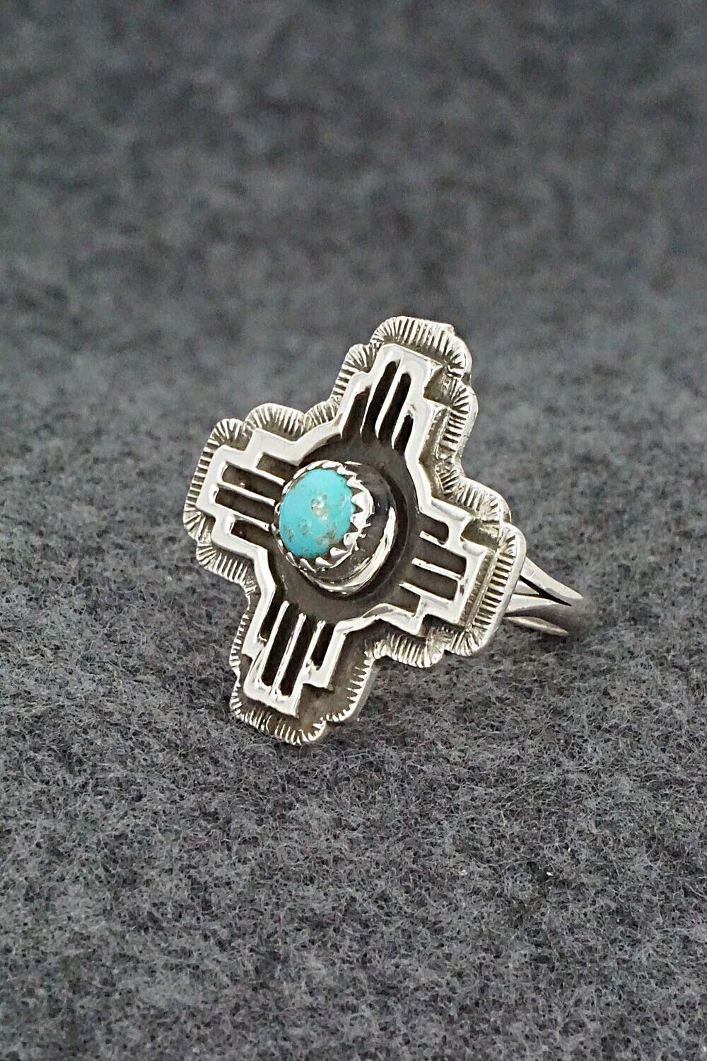 Turquoise and Sterling Silver Ring - Letricia Largo - Size 6