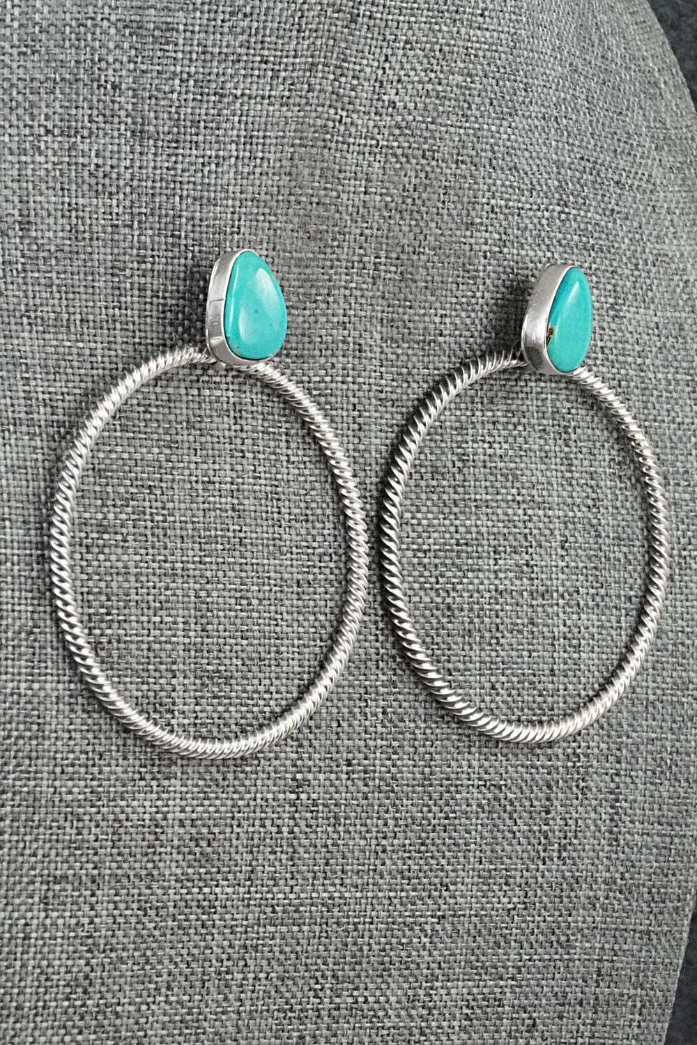 Turquoise & Sterling Silver Earrings - Verley Betone