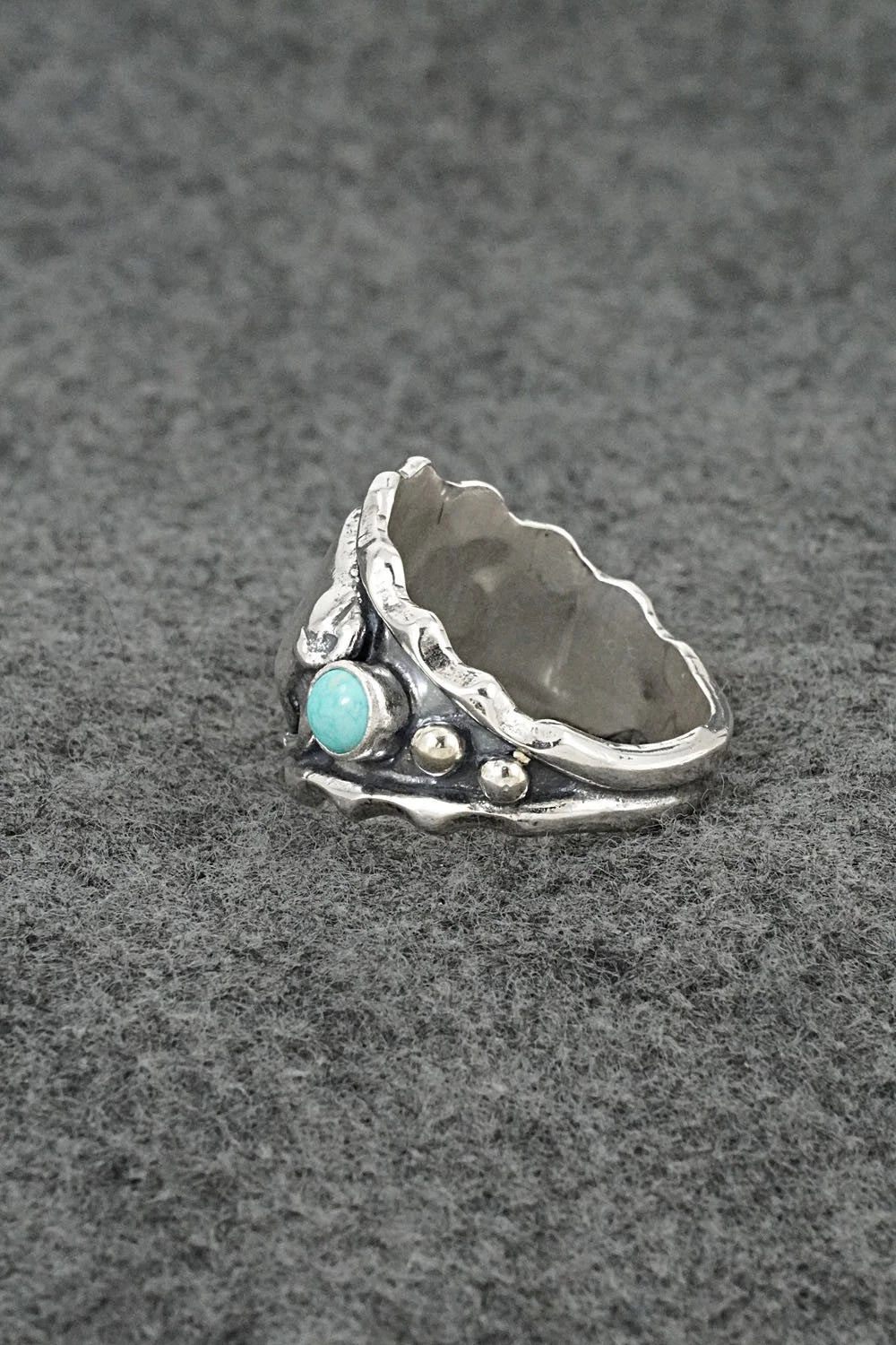 Turquoise & Sterling Silver Ring - Genevieve Francisco - Size 11