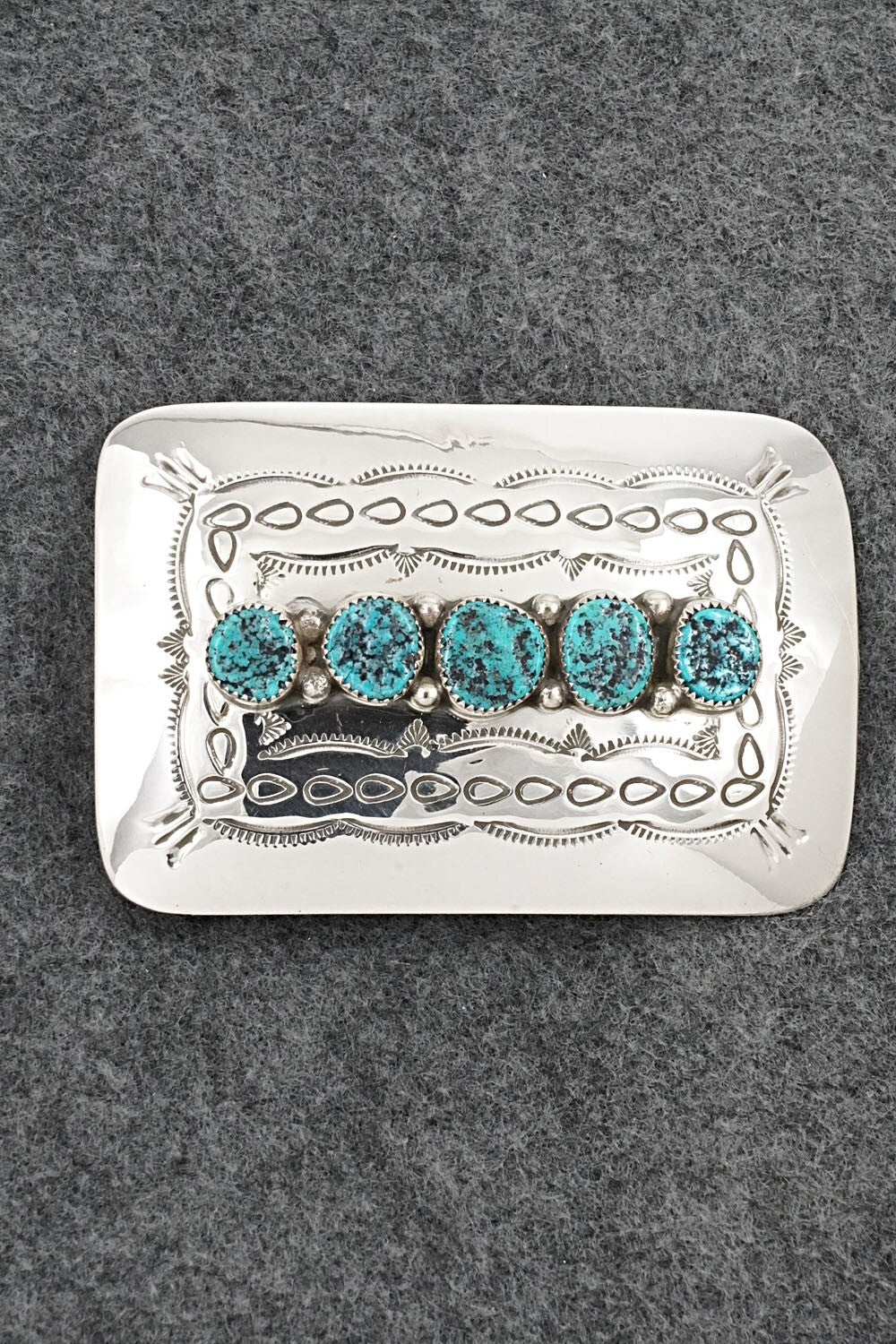 Turquoise & Sterling Silver Belt Buckle - Jolene Begay
