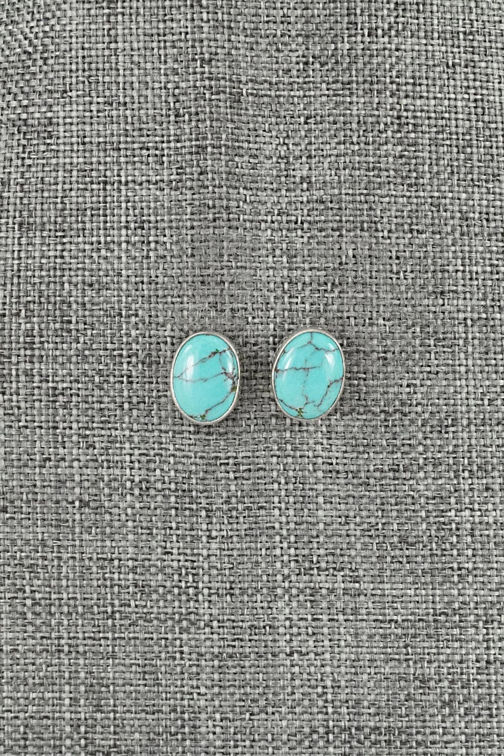 Turquoise & Sterling Silver Earrings - Eugene Gruber