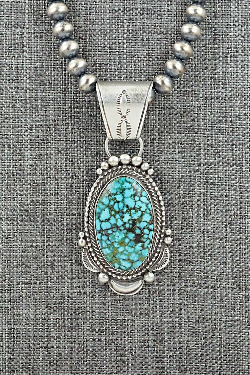 Turquoise & Sterling Silver Necklace - Tom Lewis