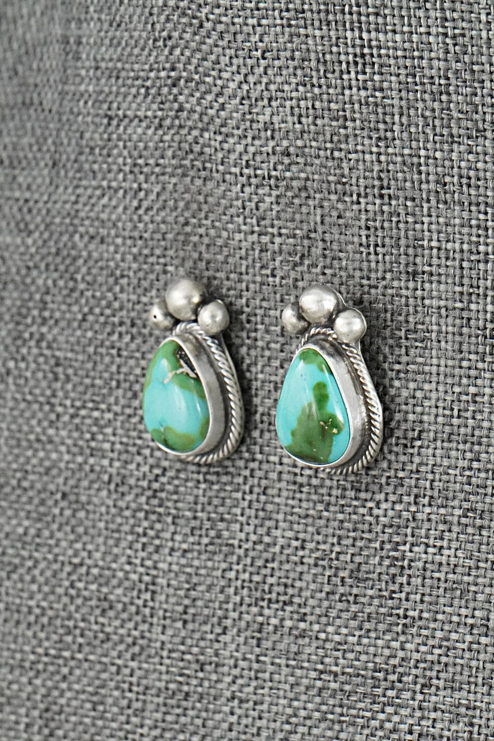Turquoise & Sterling Silver Squash Blossom Set - Darrin Livingston