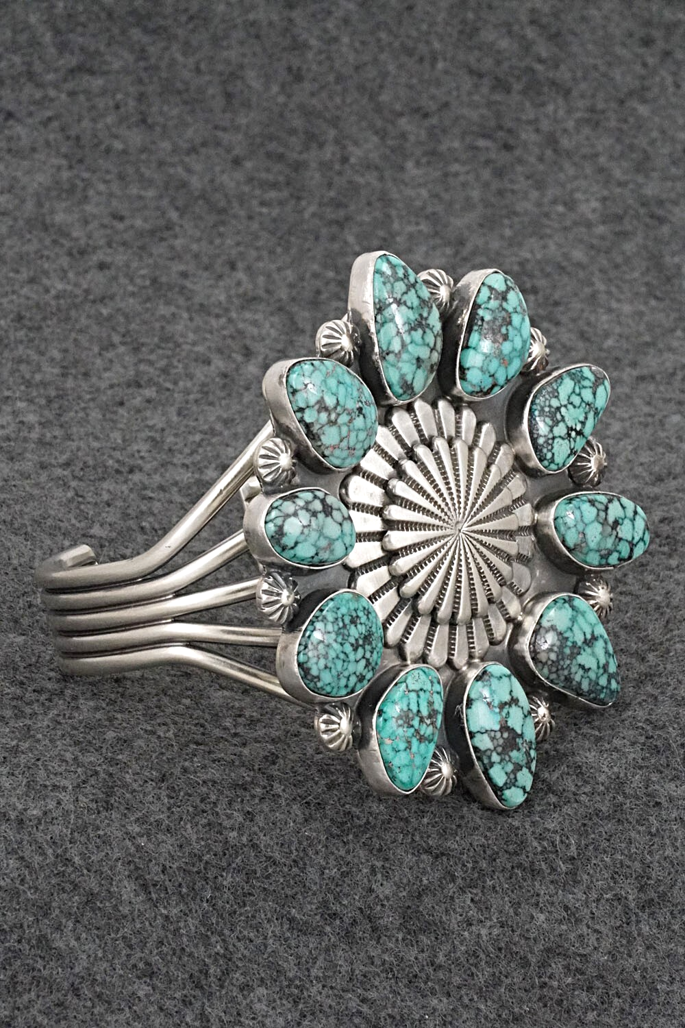 Turquoise and Sterling Silver Bracelet - Tom Lewis