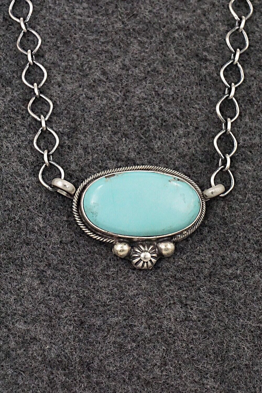 Turquoise & Sterling Silver Necklace - Kathleen Livingston