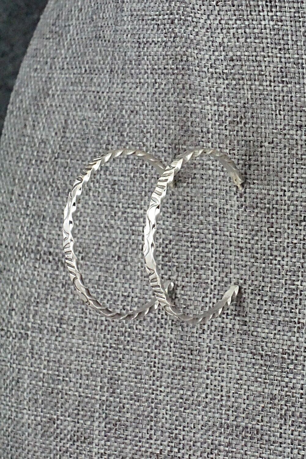 Sterling Silver Hoop Earrings - Elaine Tahe