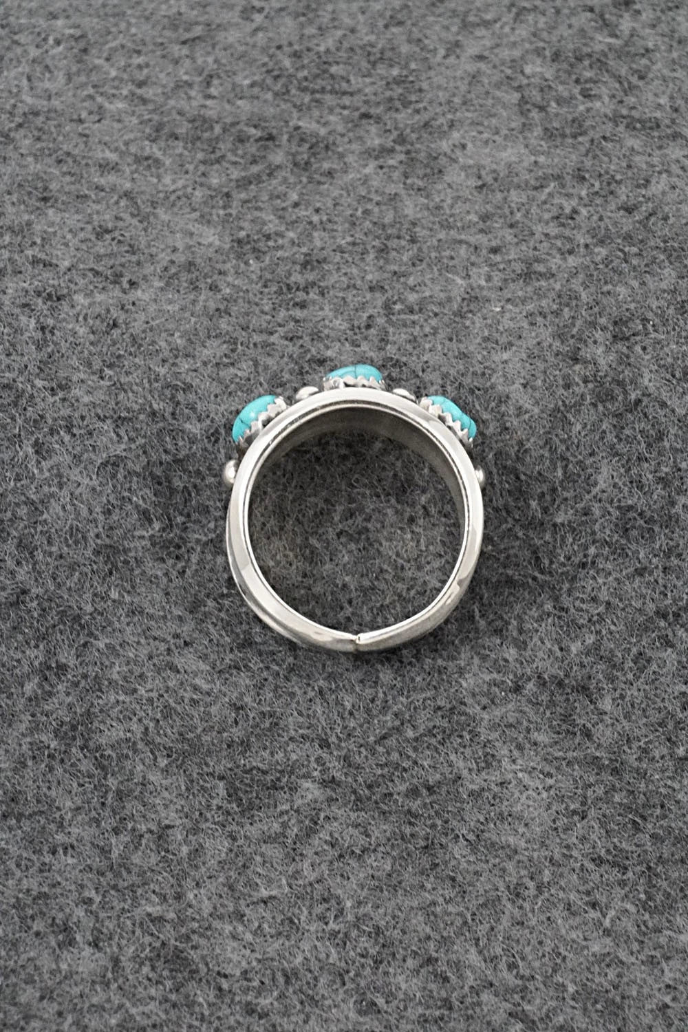 Turquoise & Sterling Silver Ring - Paul Largo - Size 9.5