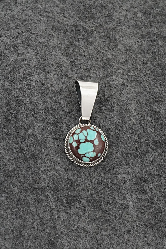 Turquoise & Sterling Silver Pendant - Eugene Gruber