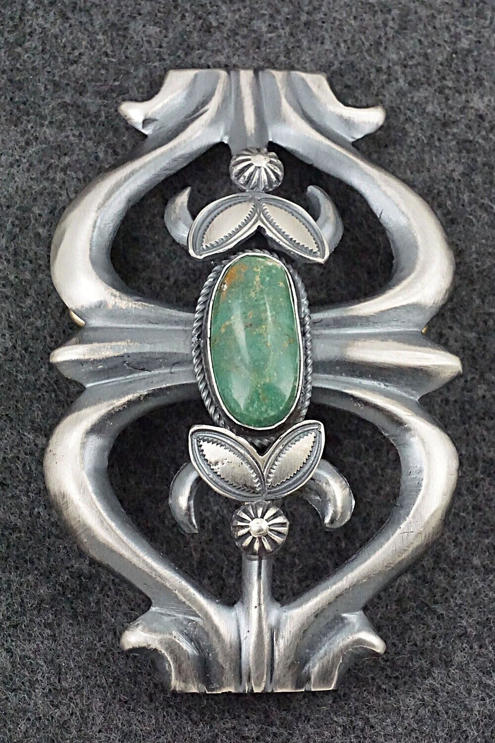 Turquoise & Sterling Silver Belt Buckle - Henry Morgan