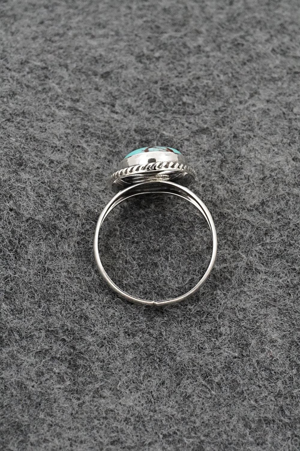 Turquoise & Sterling Silver Ring - Eugene Gruber - Size 8