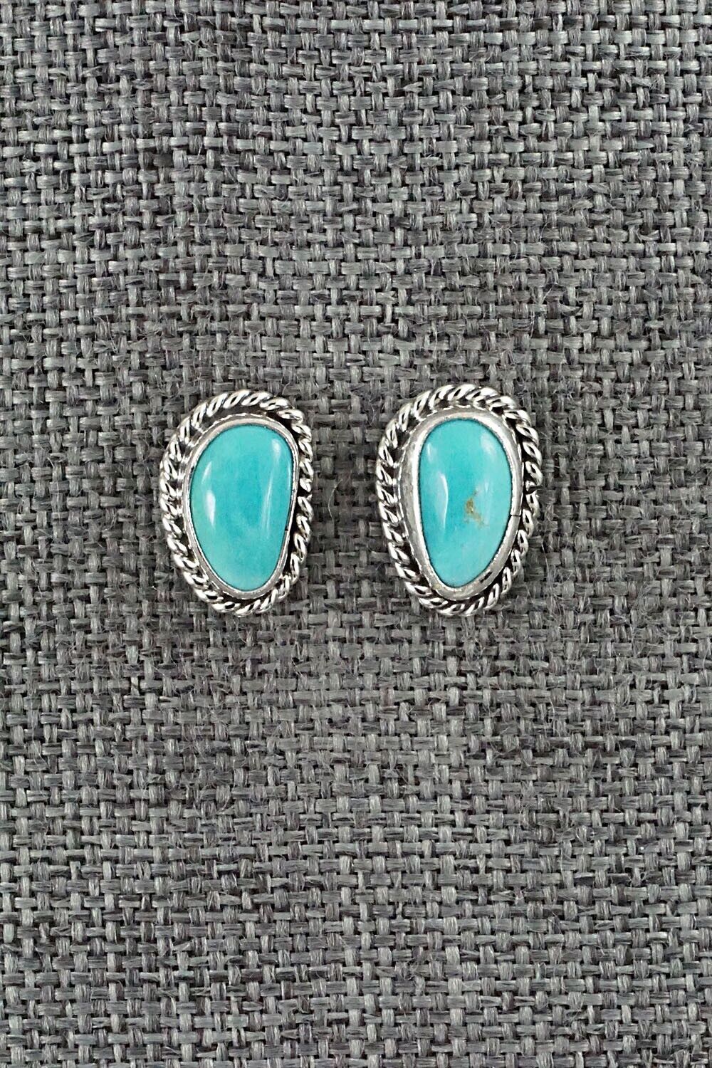 Turquoise & Sterling Silver Earrings - Marco Begaye