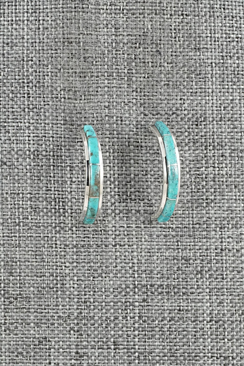 Turquoise & Sterling Silver Earrings - Gloria Waatsa
