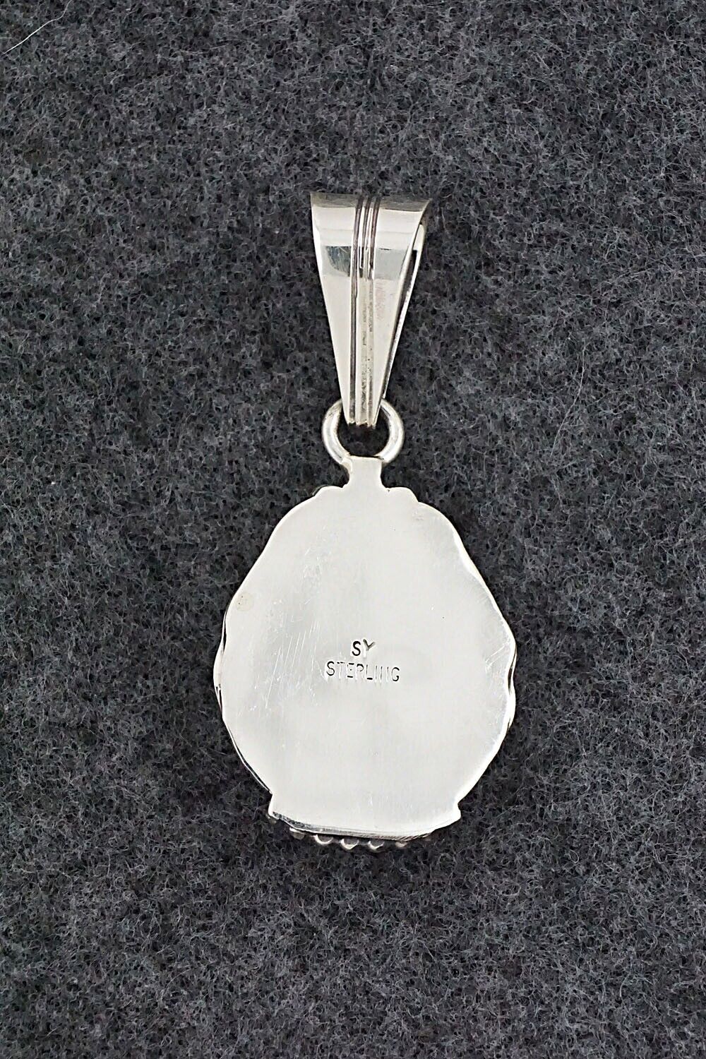 White Buffalo & Sterling Silver Pendant - Samuel Yellowhair