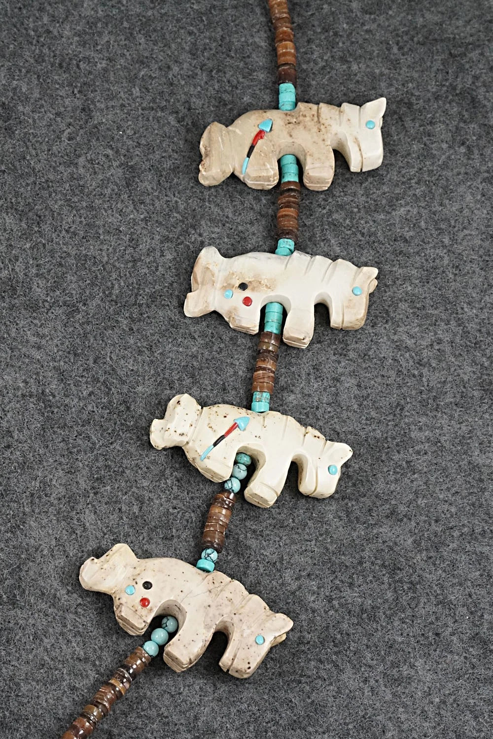 Multi-Stone Horse Fetish & Sterling Silver Necklace Set - Dannette Laate