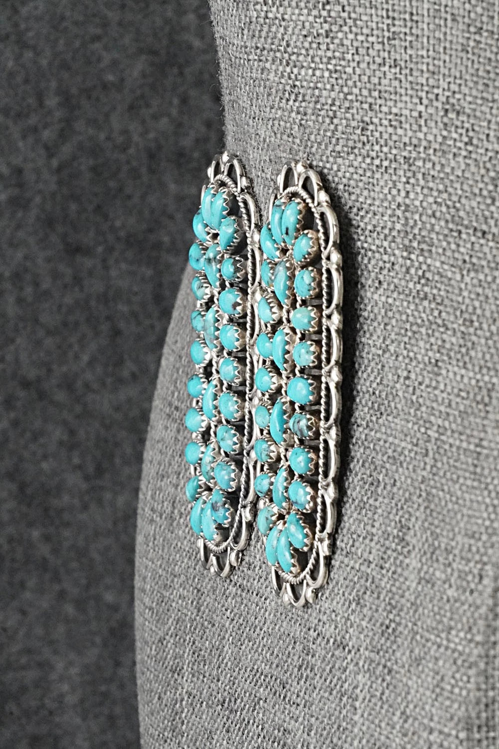 Turquoise & Sterling Silver Earrings - Gerald Mitchell