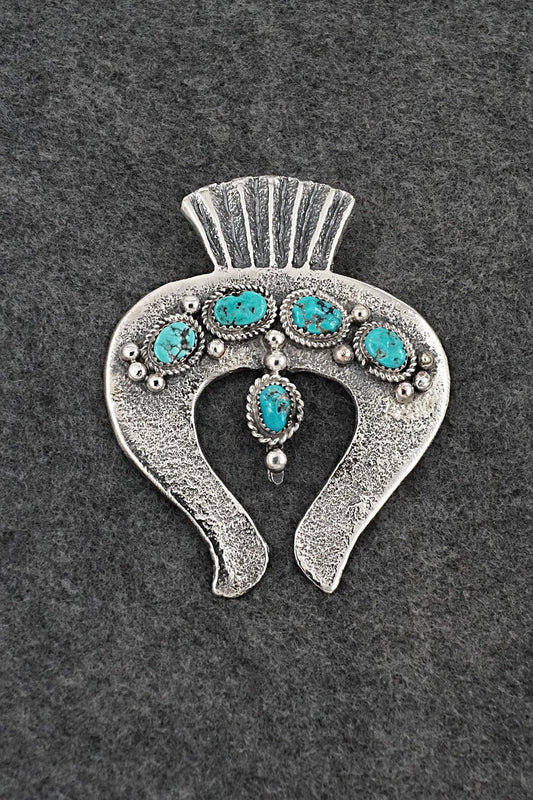 Turquoise & Sterling Silver Pendant - Delbert Arviso