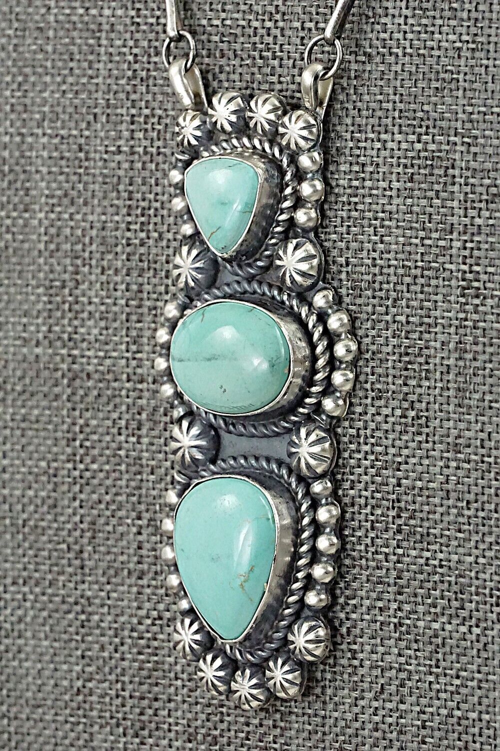 Turquoise & Sterling Silver Necklace - Jeff James