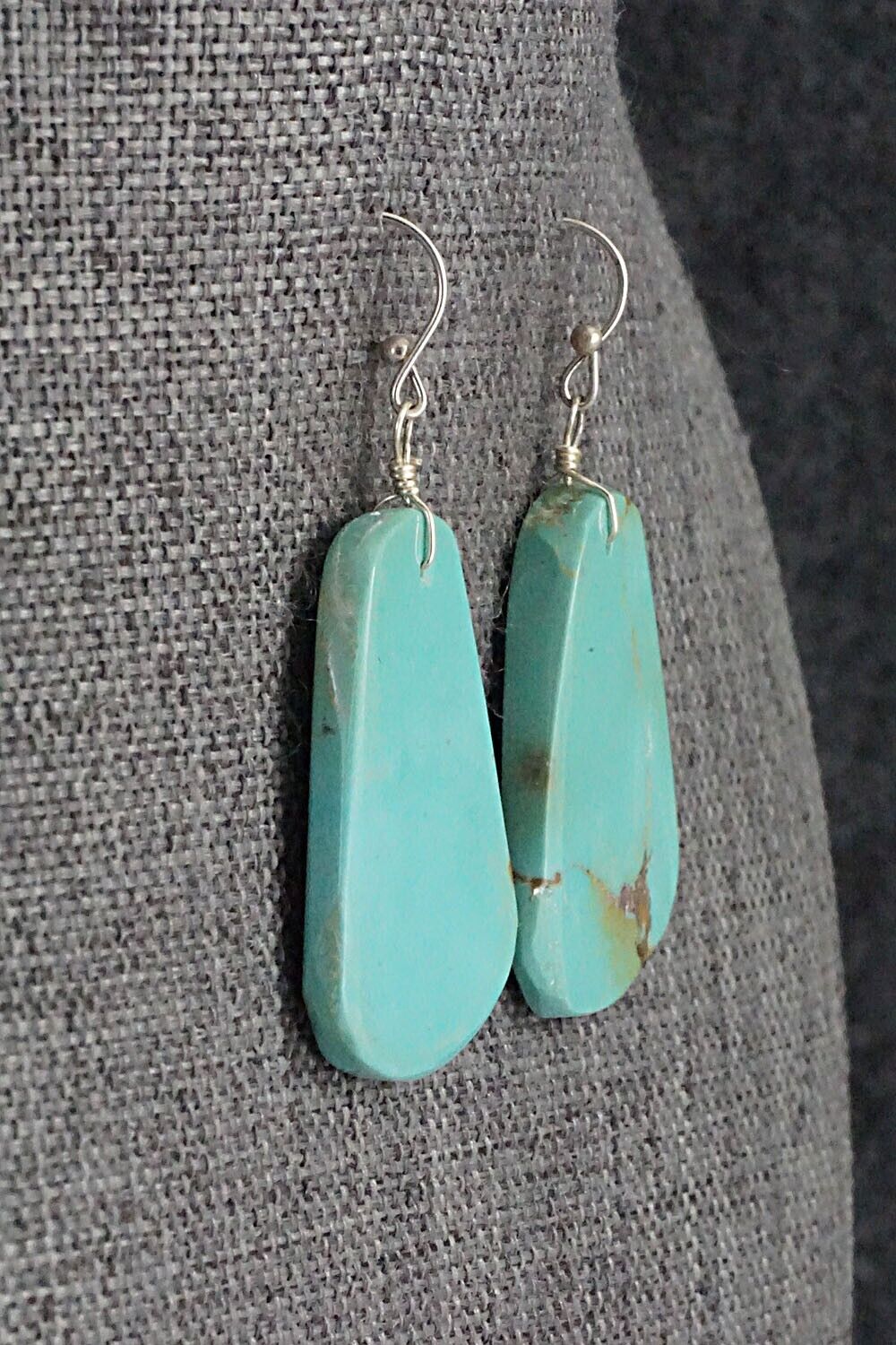Turquoise & Sterling Silver Earrings - Joe Garcia