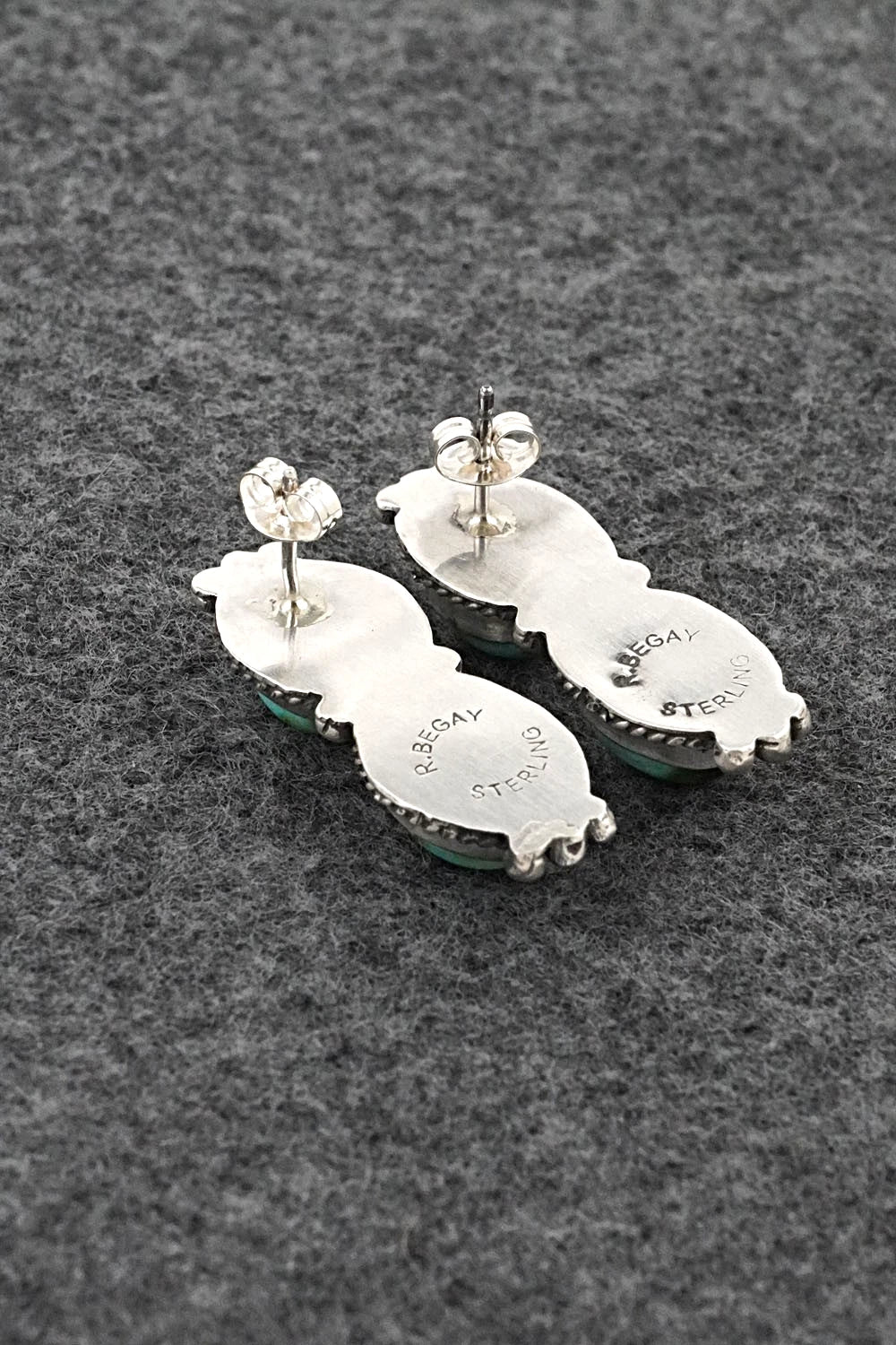 Turquoise & Sterling Silver Earrings - Rena Begay