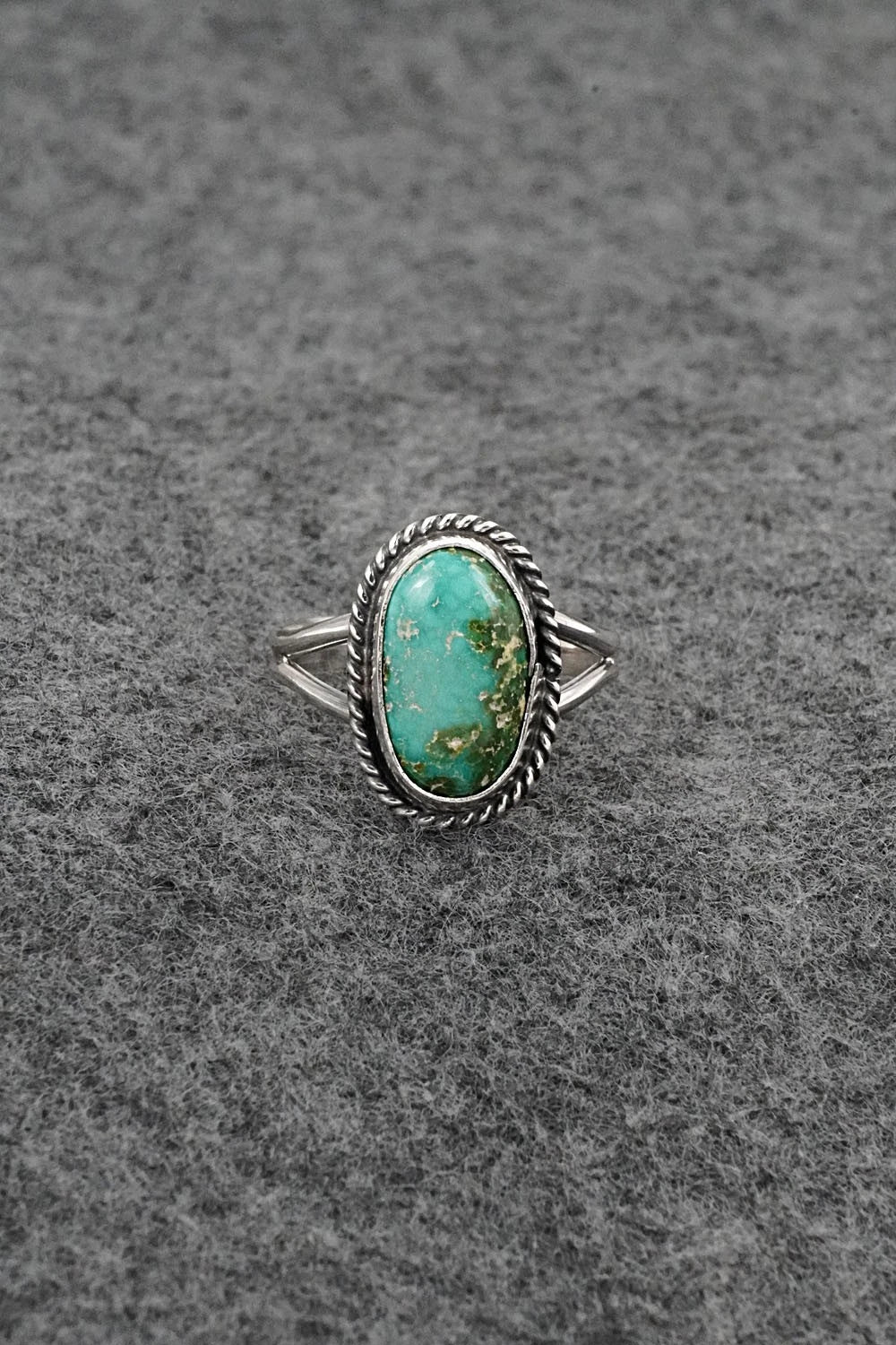 Turquoise & Sterling Silver Ring - Rosemary Saunders - Size 8