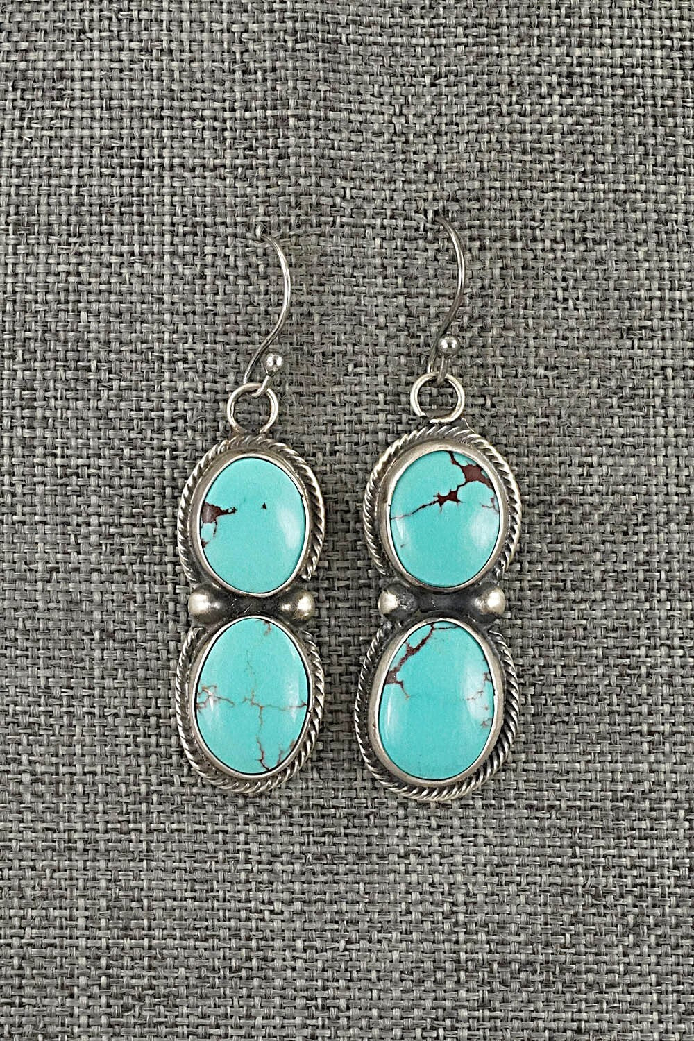 Turquoise & Sterling Silver Pendant and Earrings Set - Bobby Johnson