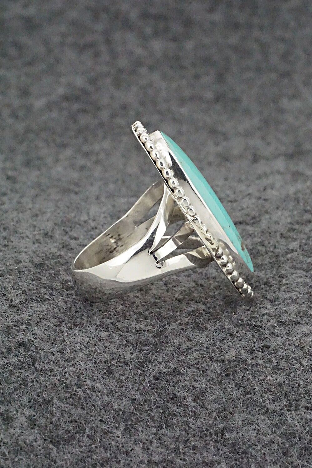 Turquoise & Sterling Silver Ring - Andrew Vandever - Size 7