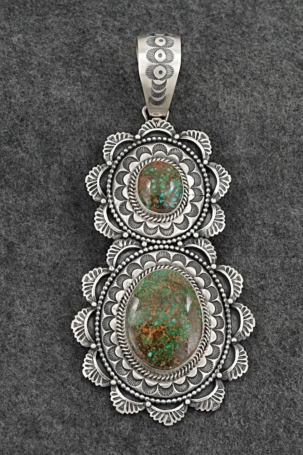 Turquoise & Sterling Silver Pendant - Mark Yazzie